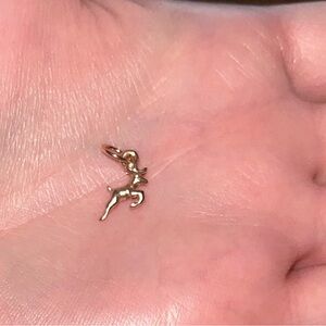 14k Rose Gold Reindeer Pendant Helen Ficalora